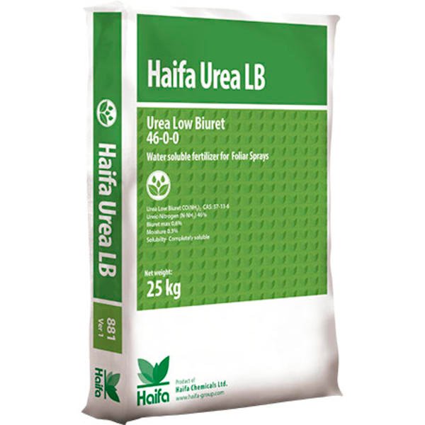 Haifa Urea Low Biuret – Високочиста Урея (46% N) с Нисък Биурет за Безопасно Листно Хранене