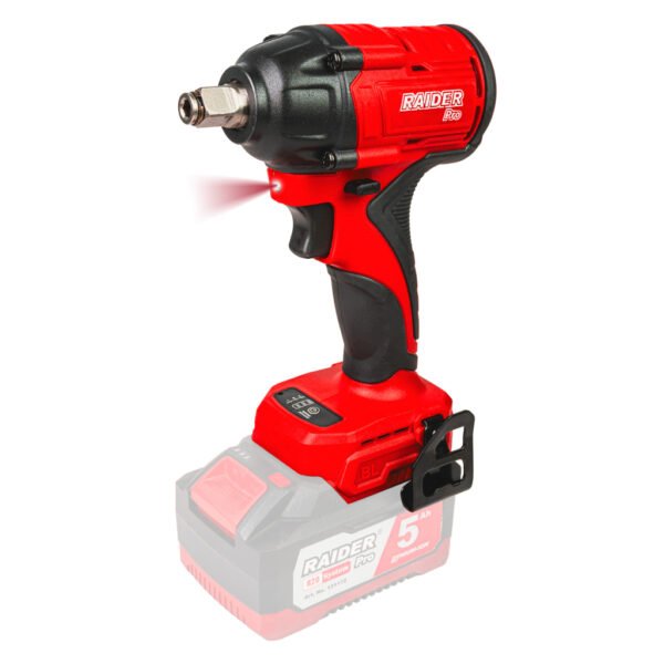 Акумулаторен гайковерт Raider RDP-28BBIW20 с brushless мотор, 280Nm въртящ момент, комбиниран захват 1/2"+1/4", Auto-Stop. R20 System + куфар.