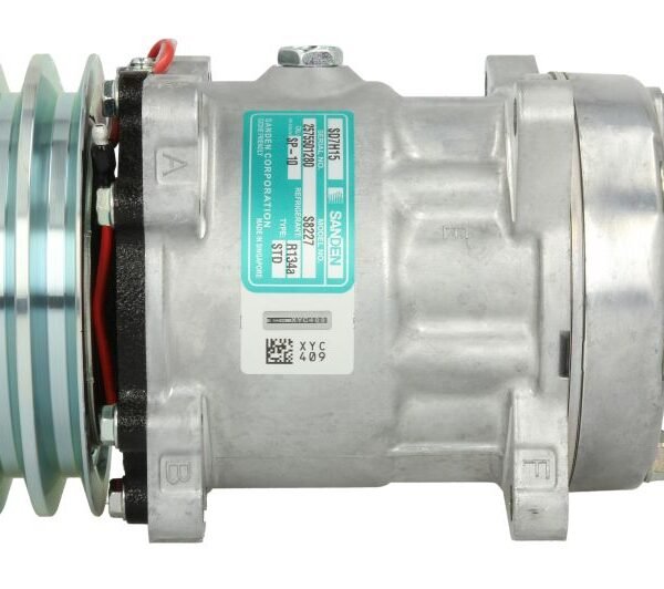 Sanden SD7H15-8227 компресор за климатик 12 V, R134a за CASE IH, DEUTZ-FAHR, Lamborghini и New Holland. OE 84039022, 84056429.